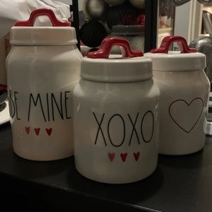 Rae Dunn Valentine’s Day Canister Set of 3